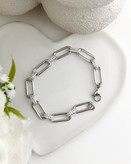 دستبند زنجیری طرح نقره