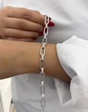 دستبند جواهر نشان زنانه نقره ای