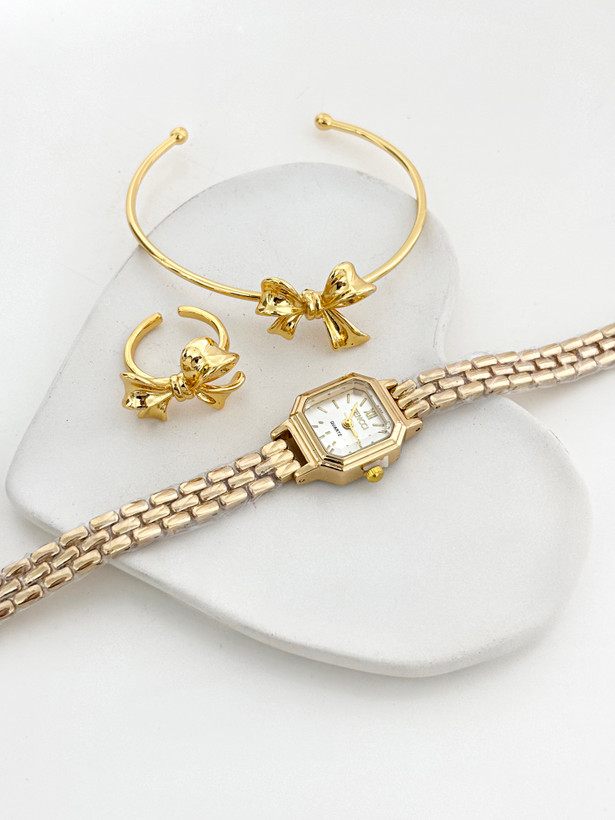 ست انگشتر پاپیون و النگو پاپیون زنانه