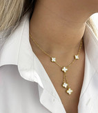 گردنبند ونکلیف سفید طرح طلا زنانه