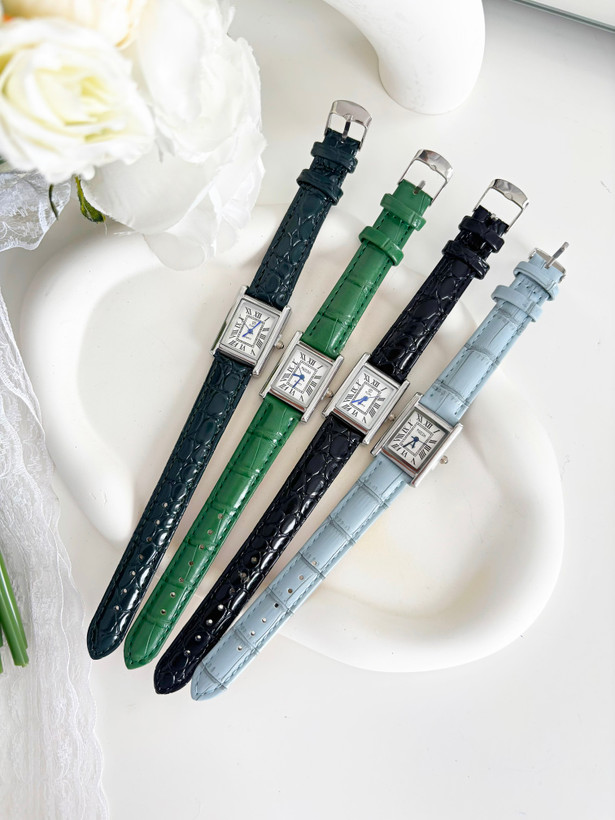 ساعت بند چرمی رنگارنگ زنانه