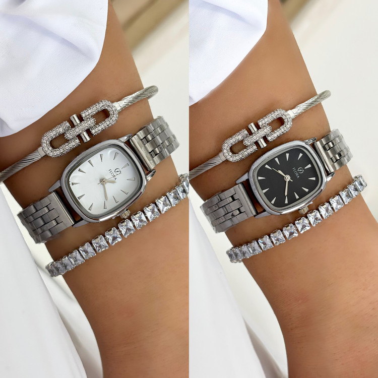 ساعت فلورا ظریف استیل