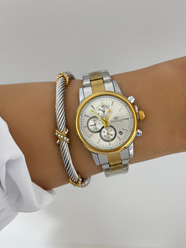 دستبند استیل طرح طلا