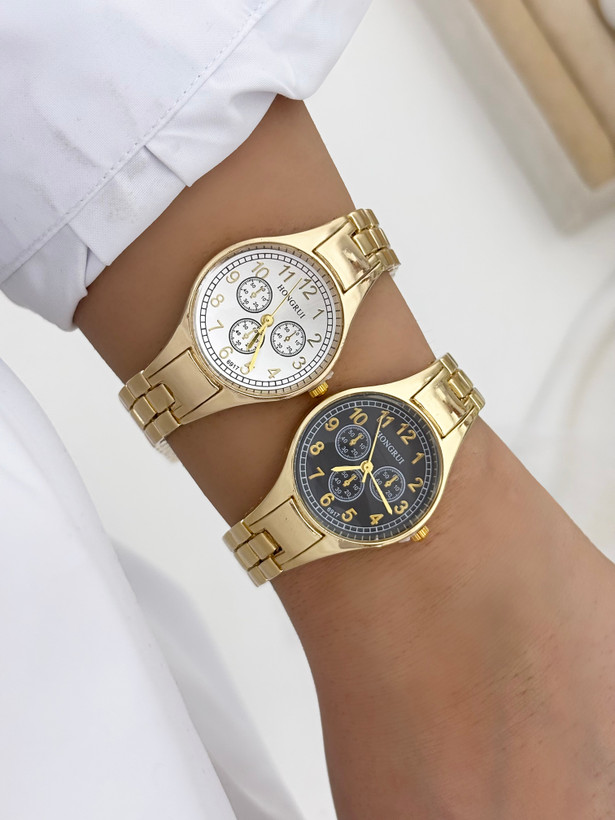 ساعت هانگری طلایی استیل