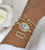 دستبند استیل طلایی زنانه