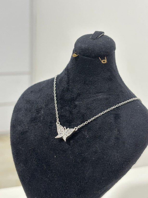 گردنبند نقره پروانه ریز
