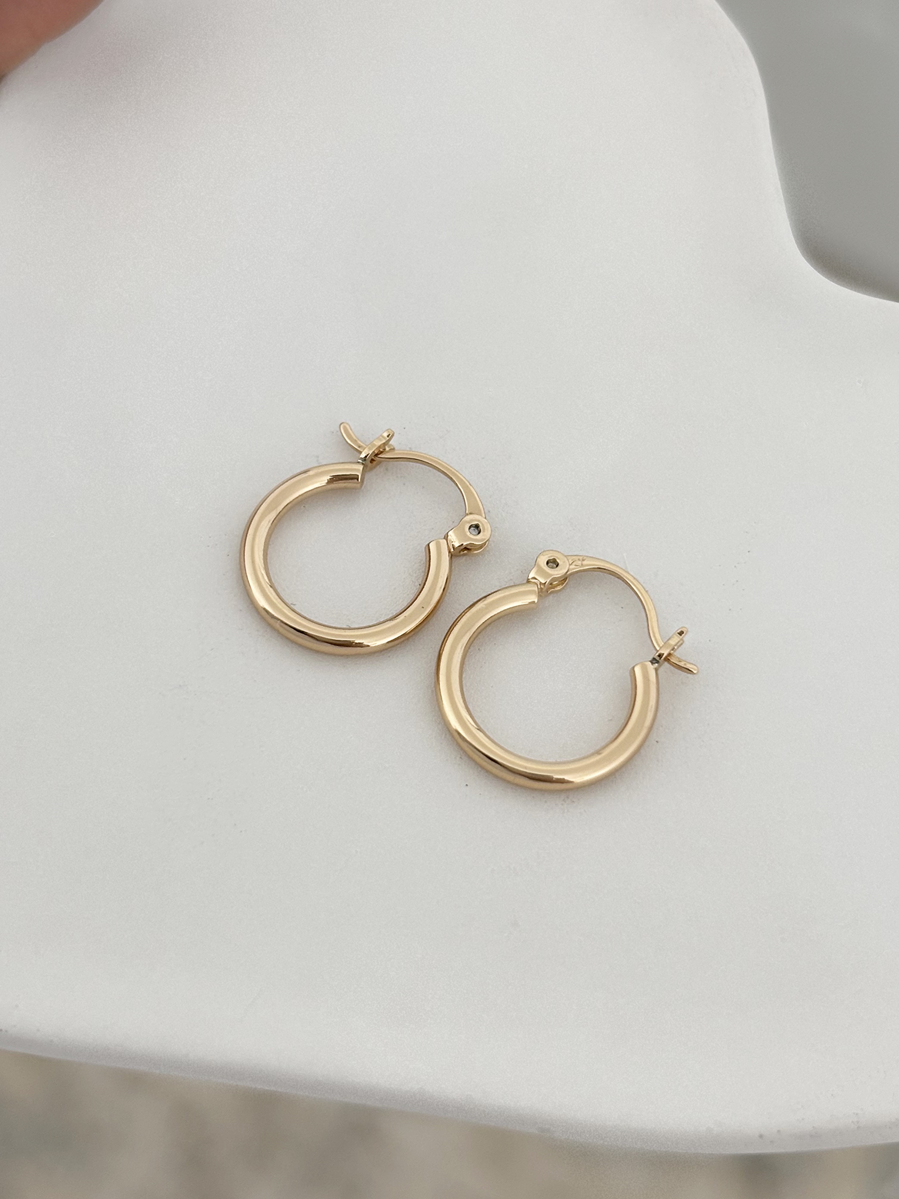 گوشواره  حلقه ای ژوپینگ طرح طلا