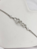 دستبند نقره زنانه پلاک پروانه ای نگیندار